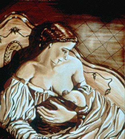 Mother and Child Sepia